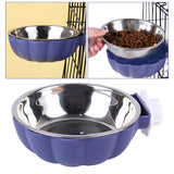 Maxbell Pet Feeding Bowl Hanging Dog Bowl Cat Bowl Removable Puppy Water Feeder Blue