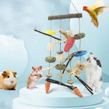 Maxbell Creative Wooden Bite Toy Biting for Small Animals Cockatiel Guinea Pigs