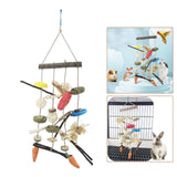 Maxbell Creative Wooden Bite Toy Biting for Small Animals Cockatiel Guinea Pigs