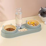 Maxbell Pet Feeder Waterer Pet Feeding Station Raised Stand Dish Bowls Detachable Green