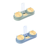 Maxbell Pet Feeder Waterer Pet Feeding Station Raised Stand Dish Bowls Detachable Green