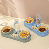 Maxbell Pet Feeder Waterer Pet Feeding Station Raised Stand Dish Bowls Detachable Green