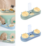 Maxbell Pet Feeder Waterer Pet Feeding Station Raised Stand Dish Bowls Detachable Green