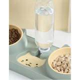 Maxbell Pet Feeder Waterer Pet Feeding Station Raised Stand Dish Bowls Detachable Green