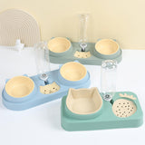Maxbell Pet Feeder Waterer Pet Feeding Station Raised Stand Dish Bowls Detachable Green