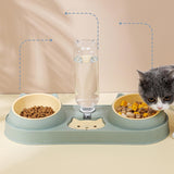 Maxbell Pet Feeder Waterer Pet Feeding Station Raised Stand Dish Bowls Detachable Green