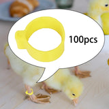 Maxbell 100x Reusable Pigeon Leg Foot Rings Clip On Bird Dove Duck Bands Yellow