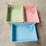 Maxbell Cat Litter Box Pet Litter Tray Toilet Litter Pan Kitty with Scoop
