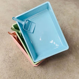 Maxbell Cat Litter Box Pet Litter Tray Toilet Litter Pan Kitty with Scoop