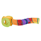 Maxbell Foldable Tube 2 in 1 Hideout Cage Small Pet Cat Tunnel for Dogs Rat Kitten