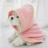 Maxbell Dog Bathrobe Drying Towel Microfibre Super Absorbent Grooming Accessory Pink 35cmx35cm