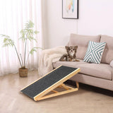 Maxbell Wooden Dog Ramp Pet Ladder 2 Levels Height Adjustable for Couch Sofa Bed