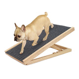 Maxbell Wooden Dog Ramp Pet Ladder 2 Levels Height Adjustable for Couch Sofa Bed