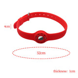 Maxbell Collar Holder Pet Dog Silicone Collar Soft Tear Resistant Red