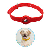 Maxbell Collar Holder Pet Dog Silicone Collar Soft Tear Resistant Red