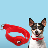 Maxbell Collar Holder Pet Dog Silicone Collar Soft Tear Resistant Red