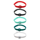 Maxbell Collar Holder Pet Dog Silicone Collar Soft Tear Resistant Red