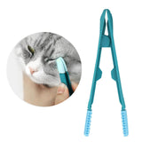 Maxbell Cat Eye Brush Comb Removing Mucus Tear Stain Remover Multipurpose Tool Blue
