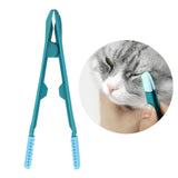 Maxbell Cat Eye Brush Comb Removing Mucus Tear Stain Remover Multipurpose Tool Blue