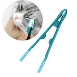 Maxbell Cat Eye Brush Comb Removing Mucus Tear Stain Remover Multipurpose Tool Blue