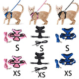Maxbell Cat Puppy Harness and Leash Set Easily Control Padded Mesh Vest Pink S