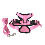 Maxbell Cat Puppy Harness and Leash Set Easily Control Padded Mesh Vest Pink S