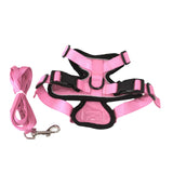 Maxbell Cat Puppy Harness and Leash Set Easily Control Padded Mesh Vest Pink S