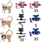 Maxbell Cat Puppy Harness and Leash Set Easily Control Padded Mesh Vest Pink S