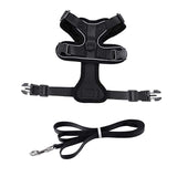 Maxbell Cat Puppy Harness and Leash Set Easily Control Padded Mesh Vest S Black