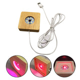 Maxbell Wooden LED Lights Base Lighted for Crystals Ornament Decoration coloful