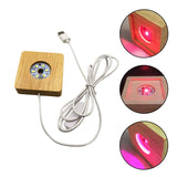 Maxbell Wooden LED Lights Base Lighted for Crystals Ornament Decoration coloful