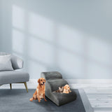 Maxbell Soft Pet Stairs Ramp Small Cats Puppy Anti Slip Dog Ladder Gray