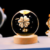 Maxbell Glass Ball Night Light 6cm Ornament for Christmas Birthday Bedside StyleA