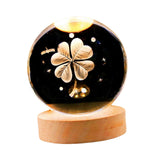 Maxbell Glass Ball Night Light 6cm Ornament for Christmas Birthday Bedside StyleA