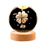 Maxbell Glass Ball Night Light 6cm Ornament for Christmas Birthday Bedside StyleA