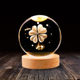 Maxbell Glass Ball Night Light 6cm Ornament for Christmas Birthday Bedside StyleA