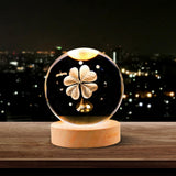 Maxbell Glass Ball Night Light 6cm Ornament for Christmas Birthday Bedside StyleA