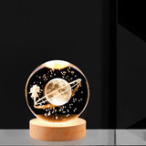 Maxbell Glass Ball Night Light 6cm Ornament for Christmas Birthday Bedside StyleB