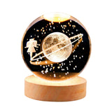 Maxbell Glass Ball Night Light 6cm Ornament for Christmas Birthday Bedside StyleB