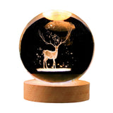 Maxbell Glass Ball Night Light 6cm Ornament for Christmas Birthday Bedside StyleE