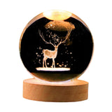 Maxbell Glass Ball Night Light 6cm Ornament for Christmas Birthday Bedside StyleE