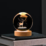 Maxbell Glass Ball Night Light 6cm Ornament for Christmas Birthday Bedside StyleE