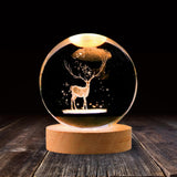 Maxbell Glass Ball Night Light 6cm Ornament for Christmas Birthday Bedside StyleE