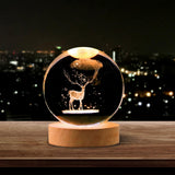 Maxbell Glass Ball Night Light 6cm Ornament for Christmas Birthday Bedside StyleE