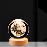 Maxbell Glass Ball Night Light 6cm Ornament for Christmas Birthday Bedside StyleF