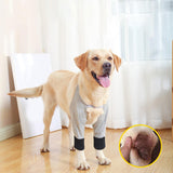 Maxbell Dog Knee Pads Leg Support Brace Adjustable Dogs Leg Brace Wound Heals L Gray