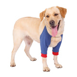 Maxbell Dog Knee Pads Leg Support Brace Adjustable Dogs Leg Brace Wound Heals L Blue