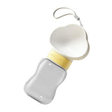 Maxbell Portable Dog Travel Water Bottle, Dog Kettle, Water Bowl for Dogs 350ml White