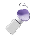 Maxbell Portable Dog Travel Water Bottle, Dog Kettle, Water Bowl for Dogs 350ml Purple