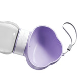 Maxbell Portable Dog Travel Water Bottle, Dog Kettle, Water Bowl for Dogs 350ml Purple
